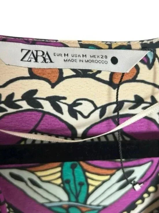 BLOGGERS FAV ZARA MULTICOLORED PRINTED DRESS - Picture 12 of 13